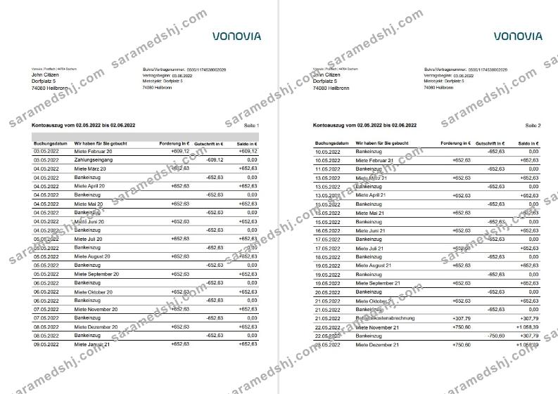 Germany Vonovia statement on deutsch, 3 pages